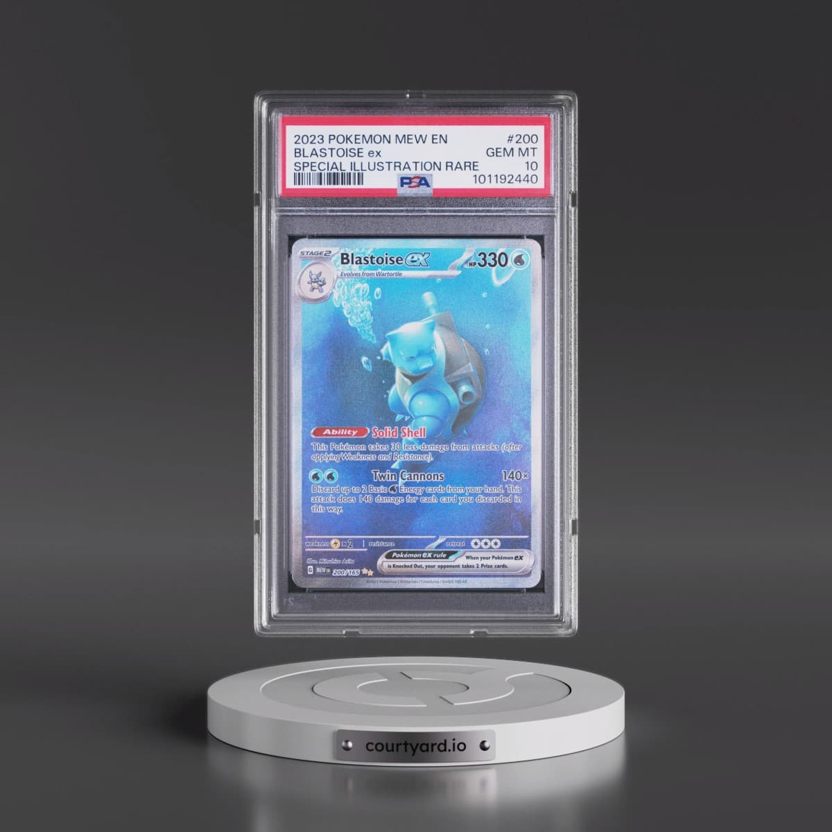 2023 Pokémon Mew EN-151 #200 Blastoise EX - Holo Special Illustration Rare (PSA 10 GEM MINT)