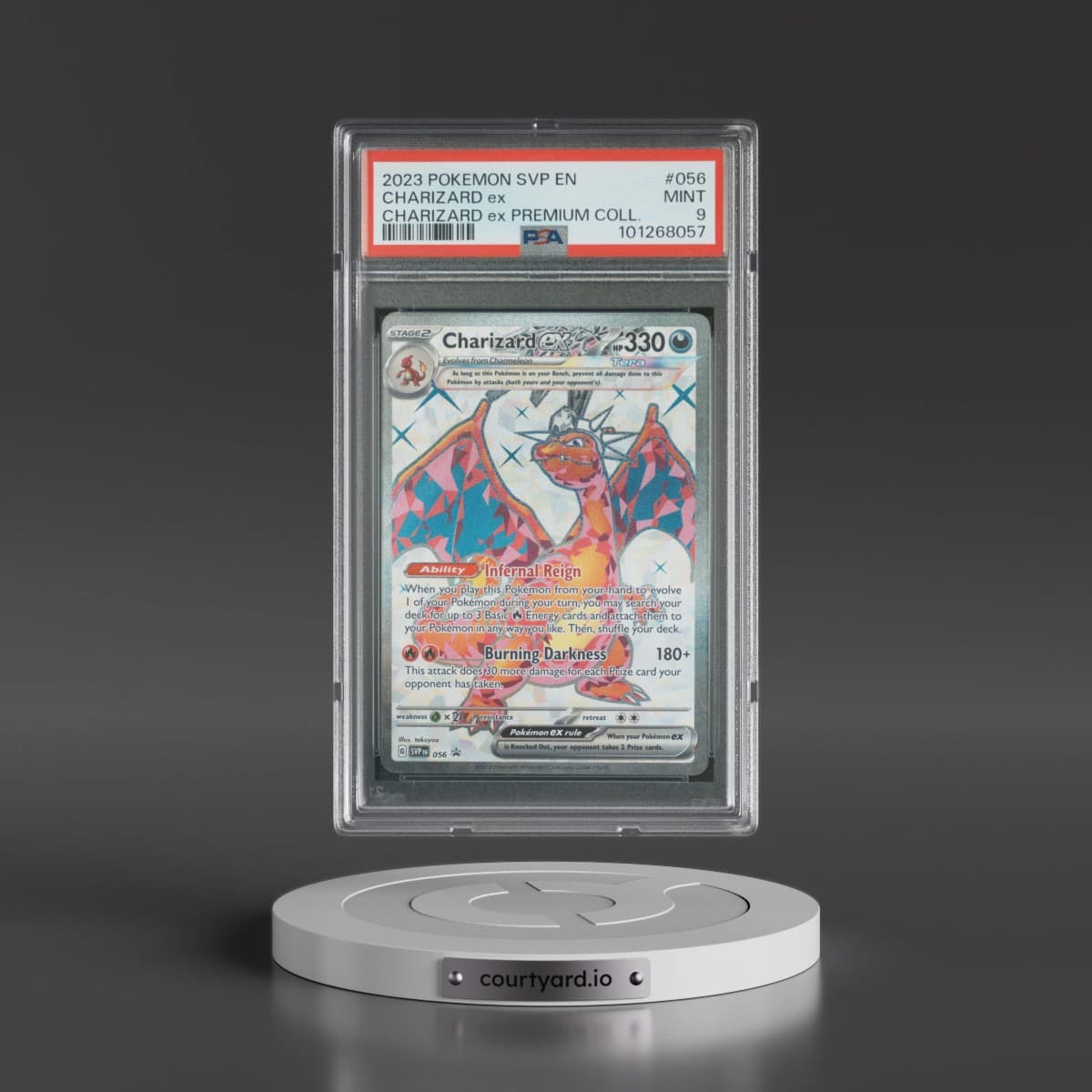 2023 Pokémon Svp EN-SV Black Star Promo #056 Charizard EX - Holo Charizard EX Premium Collection (PSA 9 MINT)