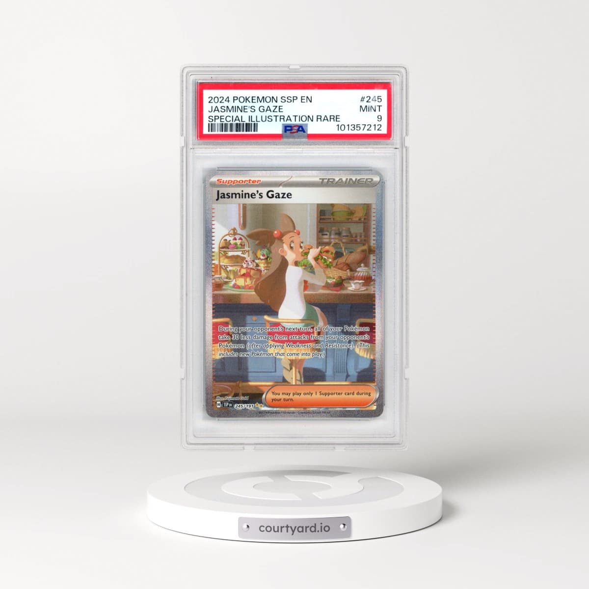 2024 Pokémon Ssp EN-Surging Sparks #245 Jasmine's Gaze - Special Illustration Rare (PSA 9 MINT)
