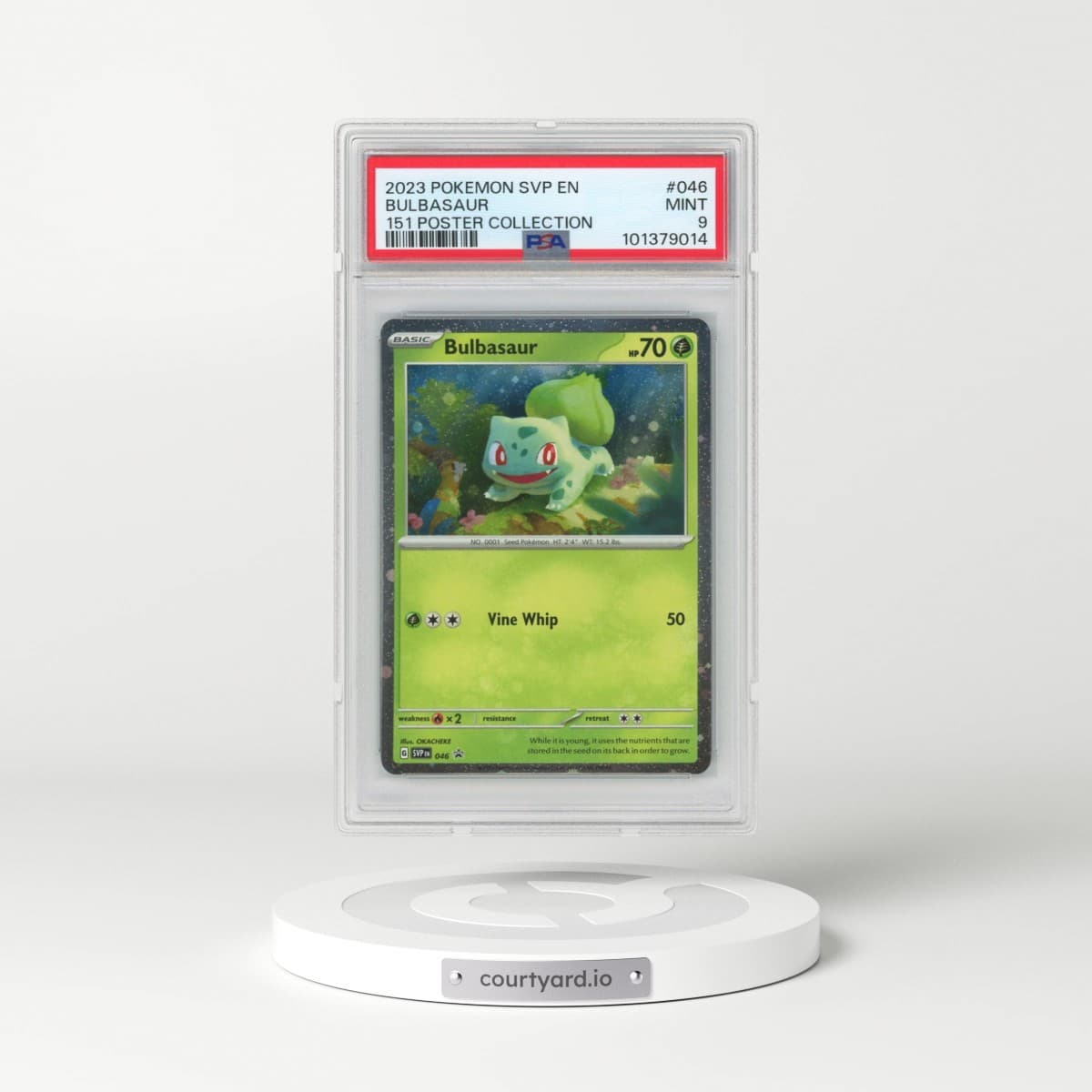 2023 Pokémon Svp EN-SV Black Star Promo #046 Bulbasaur - 151 Poster Collection (PSA 9 MINT)