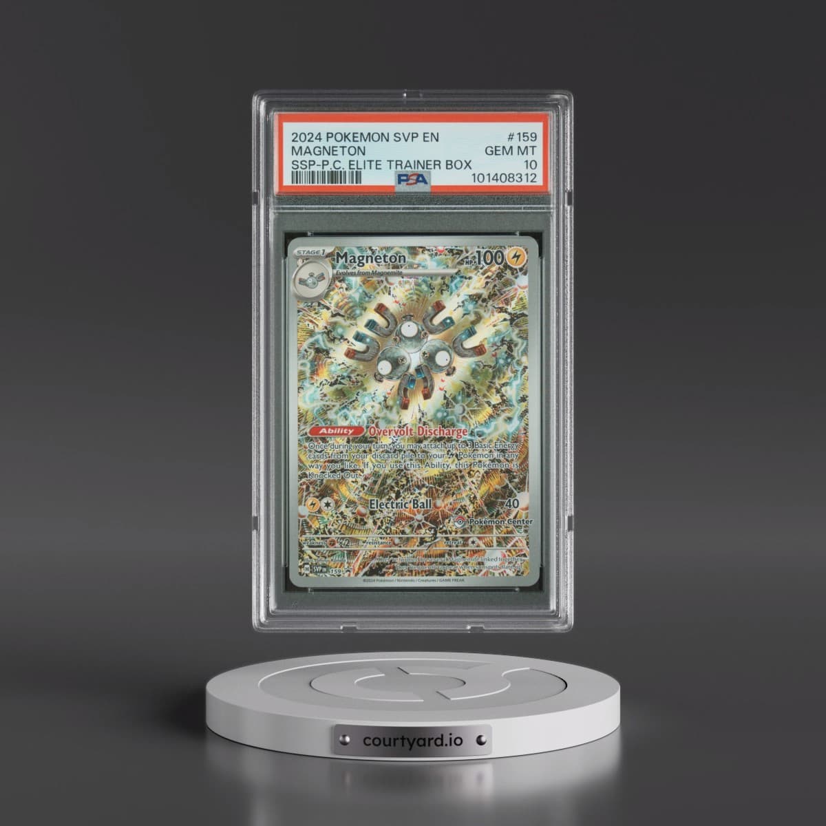 2024 Pokémon Svp EN-SV Black Star Promo #159 Magneton - Surging Sparks Pokemon Center Elite Trainer Box (PSA 10 GEM MINT)