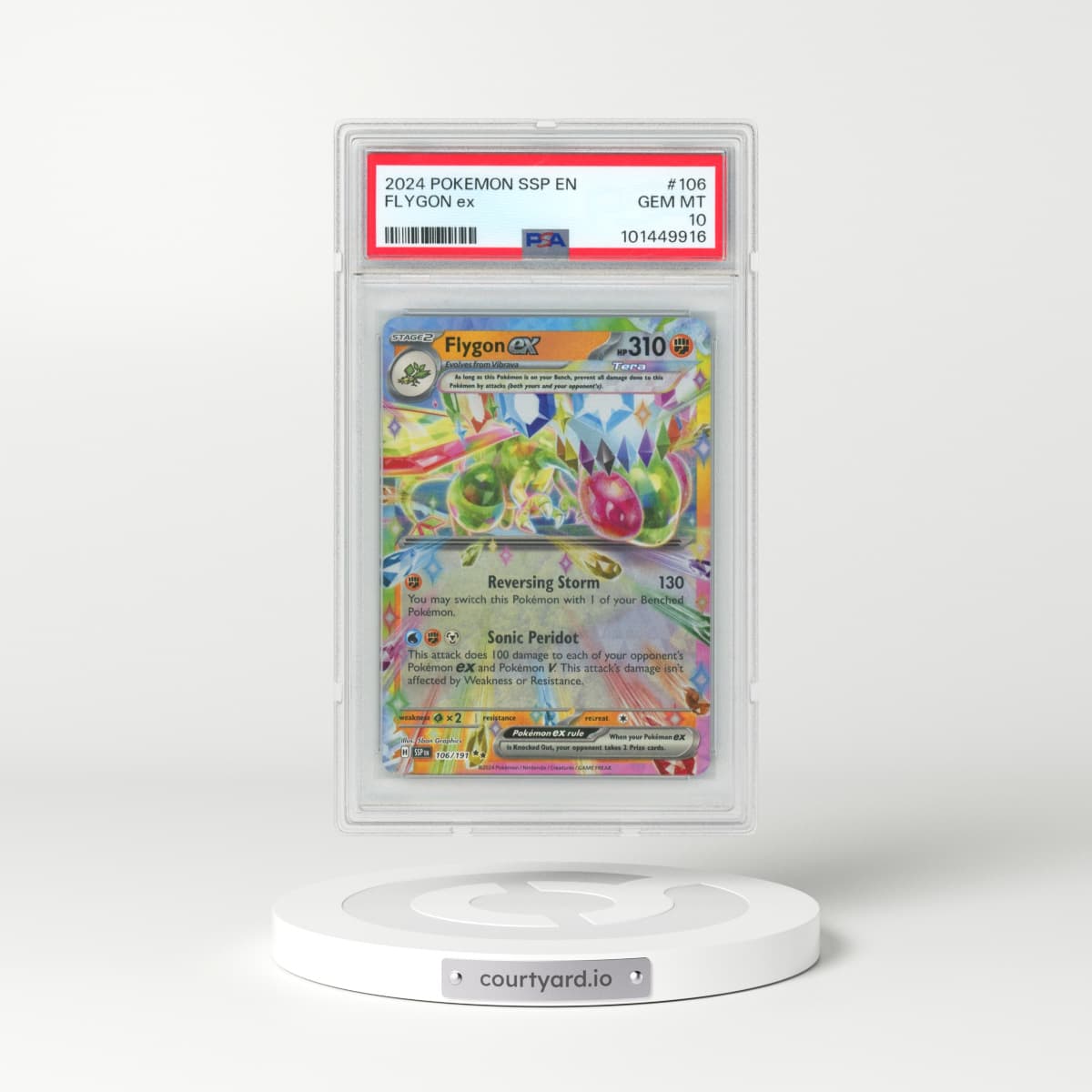 2024 Pokémon Ssp EN-Surging Sparks #106 Flygon EX - Holo (PSA 10 GEM MINT)