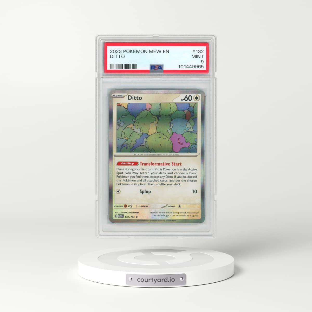 2023 Pokémon Mew EN-151 #132 Ditto (PSA 9 MINT)