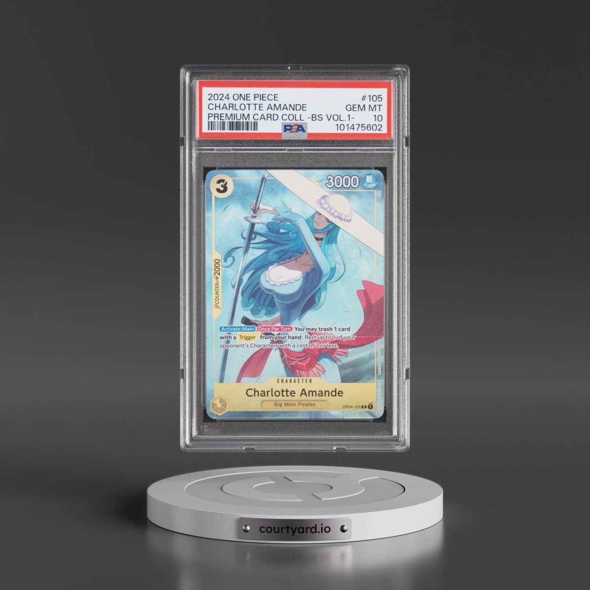 2024 One Piece Premium Card Collection -Best Selection Vol.1 #105 Charlotte Amande (PSA 10 GEM MINT)