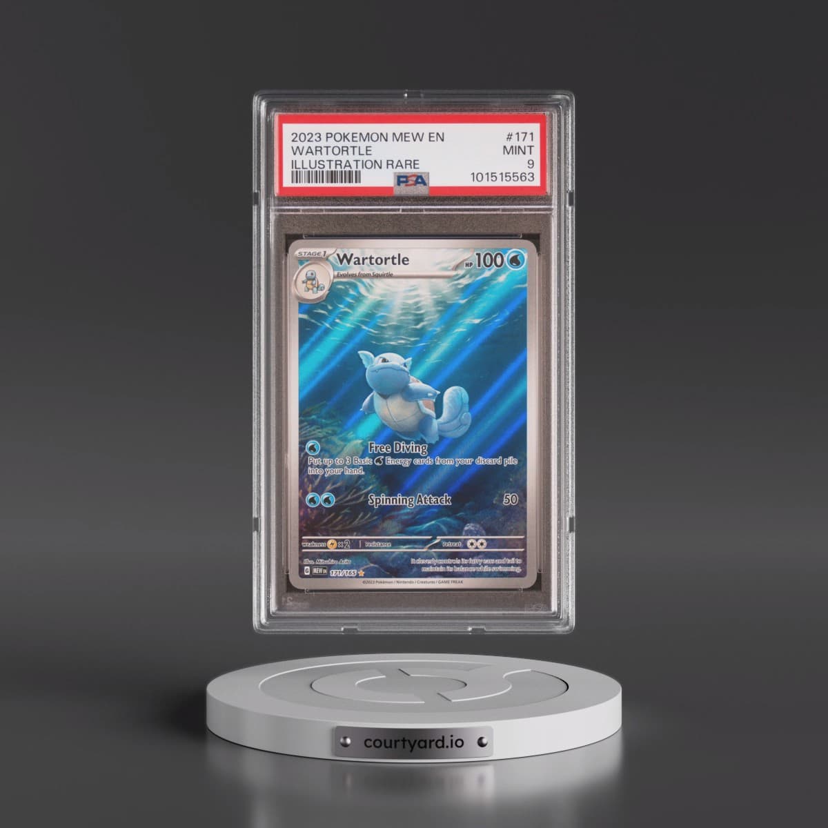 2023 Pokémon Mew EN-151 #171 Wartortle - Illustration Rare (PSA 9 MINT)