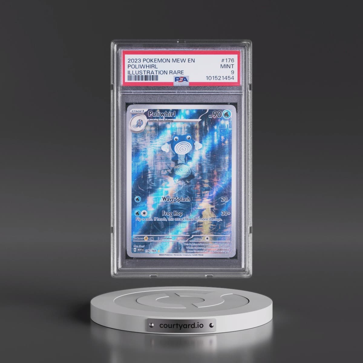 2023 Pokémon Mew EN-151 #176 Poliwhirl - Illustration Rare (PSA 9 MINT)
