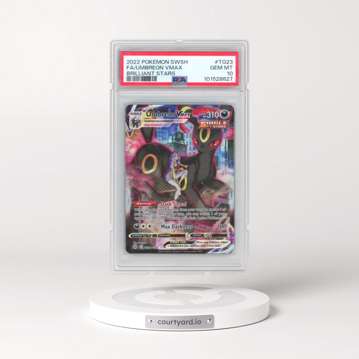 2022 Pokémon Sword & Shield Brilliant Stars #TG23 Umbreon Vmax - Full Art (PSA 10 GEM MINT)