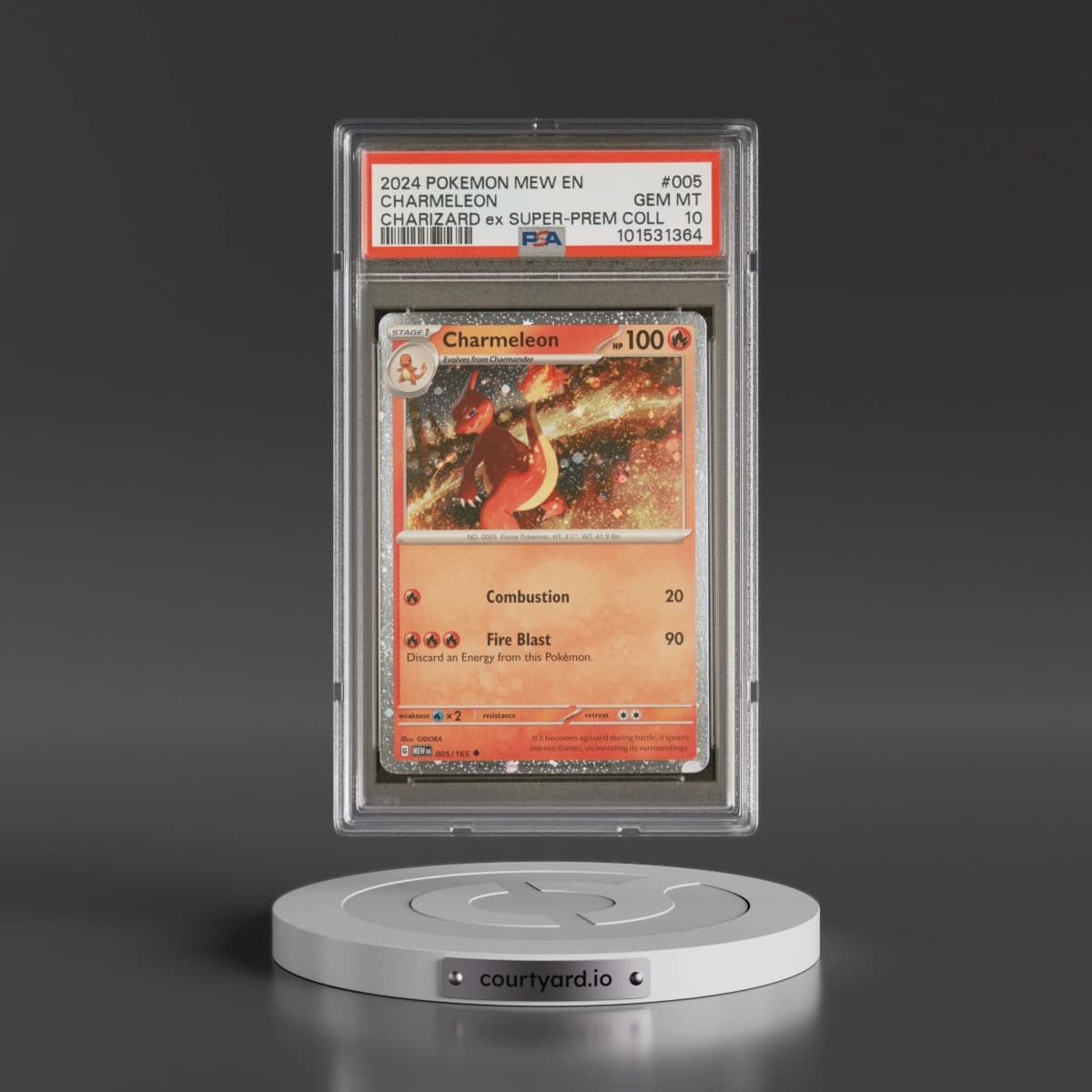 2024 Pokémon Mew EN-151 #005 Charmeleon - Charizard EX Super-Premium Collection (PSA 10 GEM MINT)