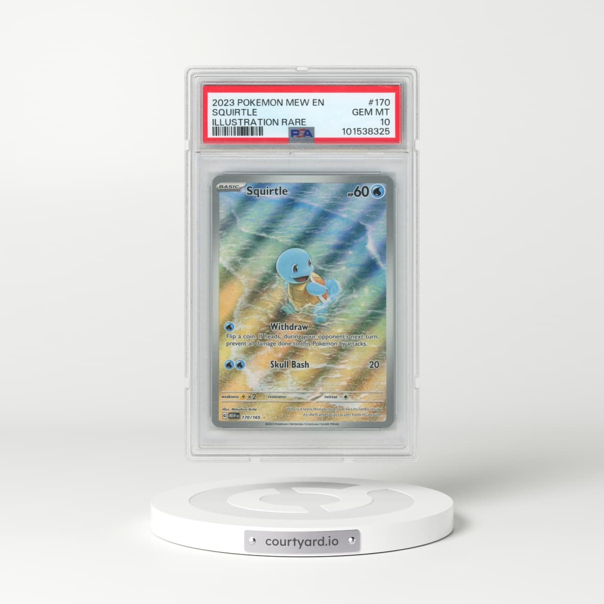 2023 Pokémon Mew EN-151 #170 Squirtle - Illustration Rare (PSA 10 GEM MINT)