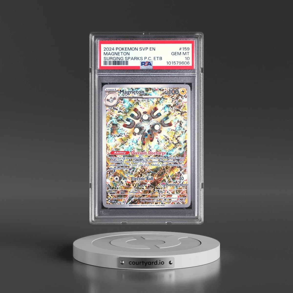 2024 Pokémon Svp EN-SV Black Star Promo #159 Magneton - Surging Sparks Pokemon Center Elite Trainer Box (PSA 10 GEM MINT)