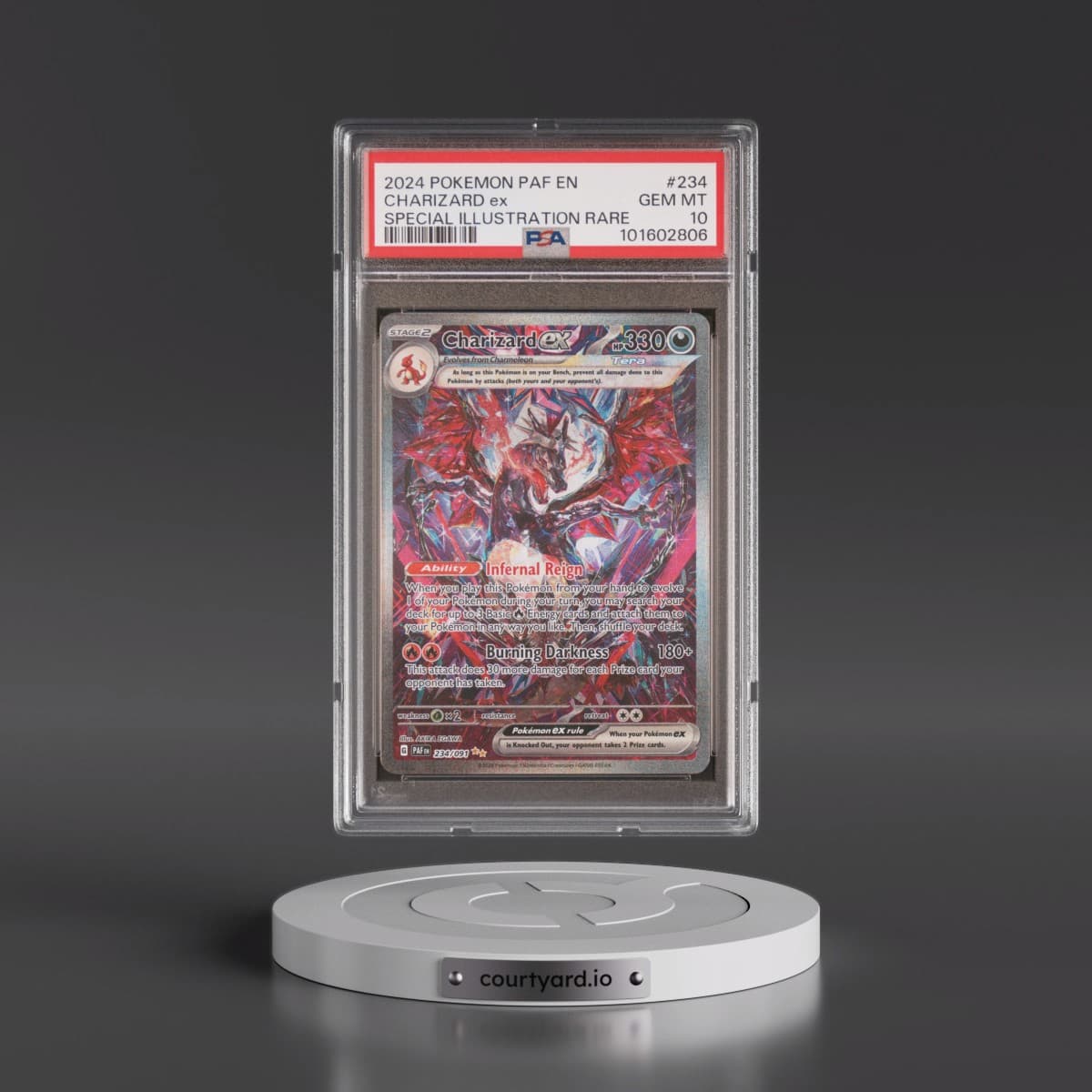 2024 Pokémon Paf EN-Paldean Fates #234 Charizard EX - Holo Special Illustration Rare (PSA 10 GEM MINT)