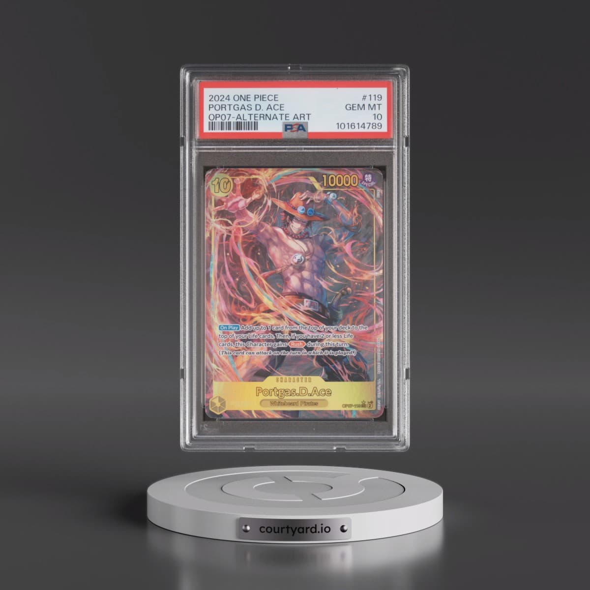 2024 One Piece 500 Years in the Future #119 Portgas D. Ace - Alternate Art (PSA 10 GEM MINT)