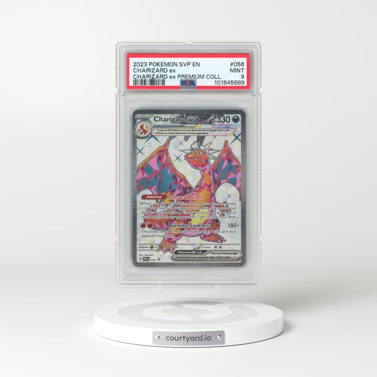 2023 Pokémon Svp EN-SV Black Star Promo #056 Charizard EX - Holo Charizard EX Premium Collection (PSA 9 MINT)