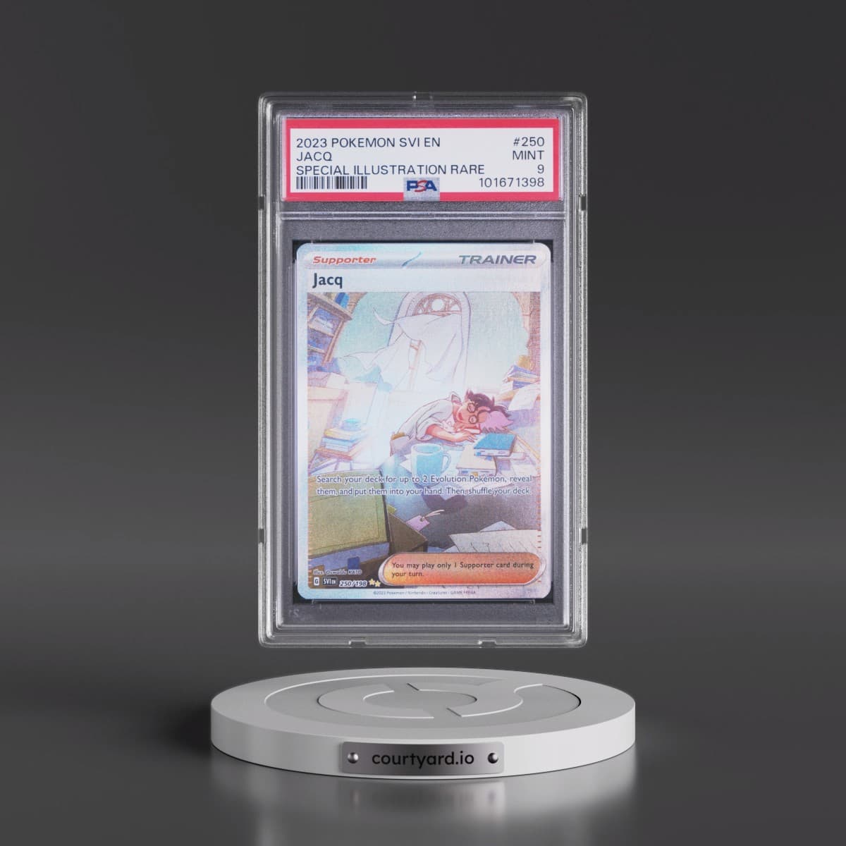 2023 Pokémon Svi EN-Scarlet & Violet #250 Jacq - Special Illustration Rare (PSA 9 MINT)