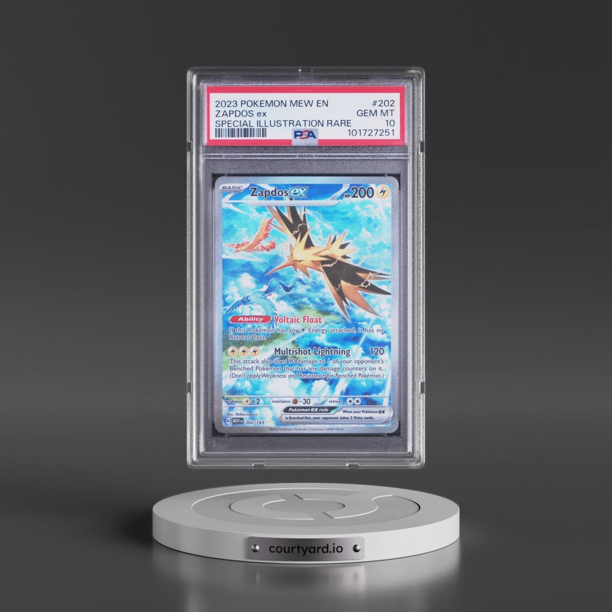 2023 Pokémon Mew EN-151 #202 Zapdos EX - Holo Special Illustration Rare (PSA 10 GEM MINT)
