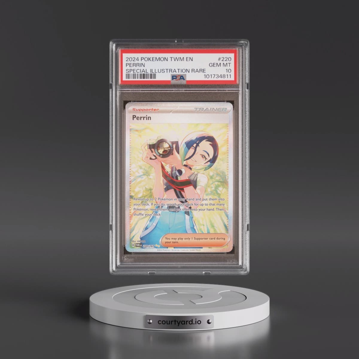 2024 Pokémon Twm EN-Twilight Masquerade #220 Perrin - Special Illustration Rare (PSA 10 GEM MINT)