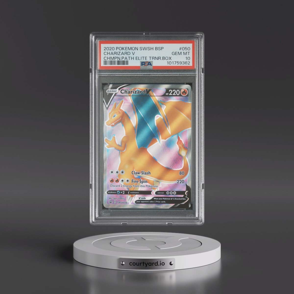2020 Pokémon Swsh Black Star Promo #050 Charizard V - Holo Champion's Path Elite Trainer Box (PSA 10 GEM MINT)