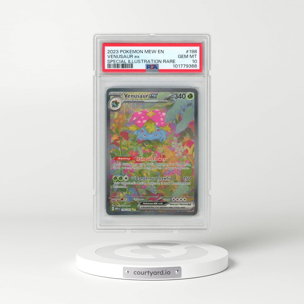2023 Pokémon Mew EN-151 #198 Venusaur EX - Holo Special Illustration Rare (PSA 10 GEM MINT)