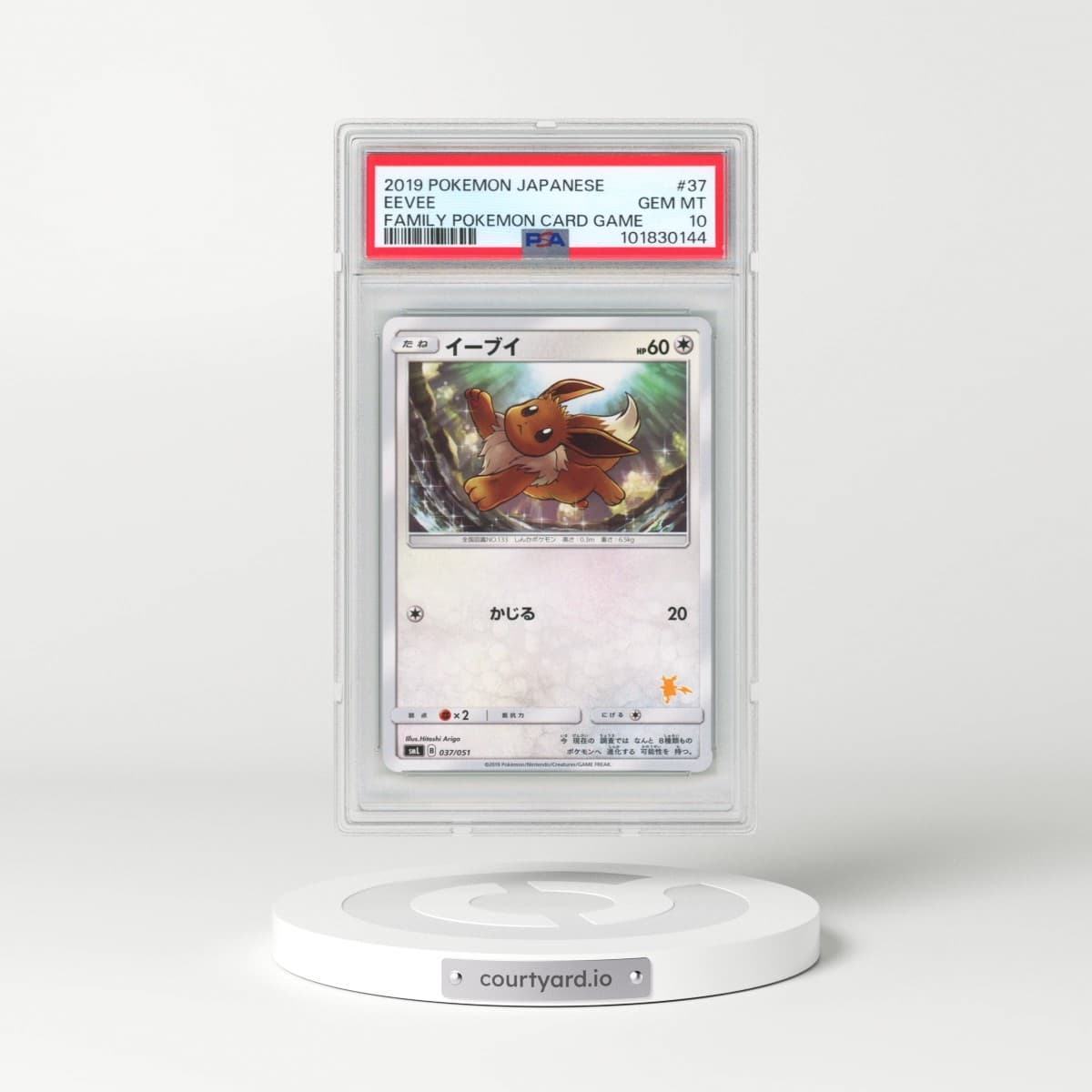 2019 Pokémon Family Pokemon Card Game #37 Eevee (PSA 10 GEM MINT)