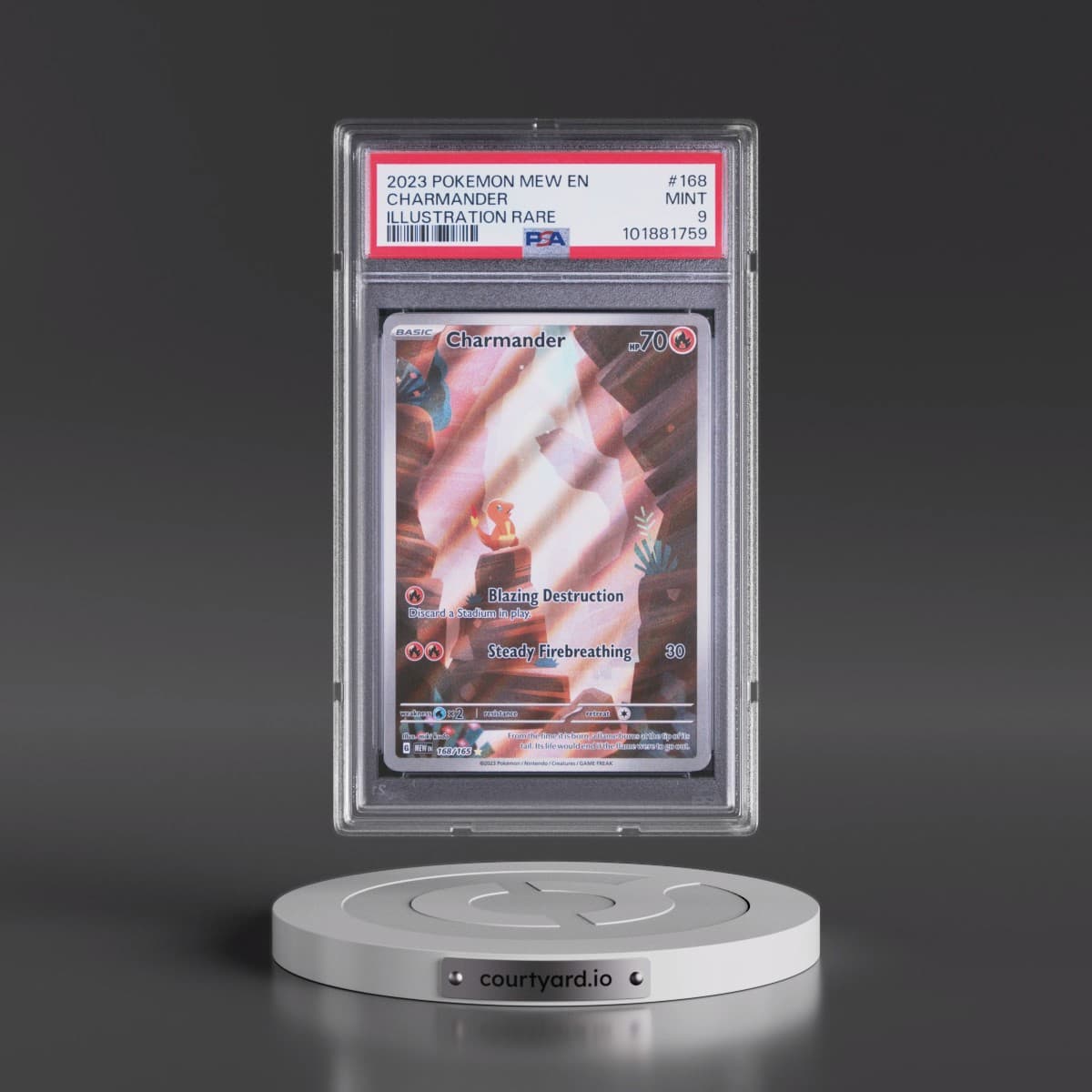 2023 Pokémon Mew EN-151 #168 Charmander - Illustration Rare (PSA 9 MINT)
