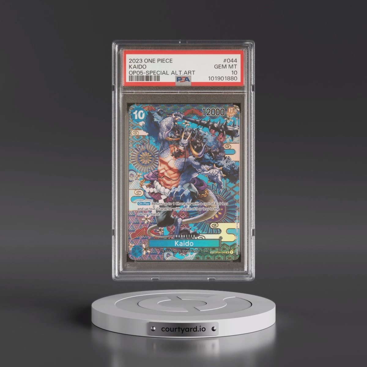 2023 One Piece OP05-Awakening of the New Era #044 Kaido - Special Alternate Art (PSA 10 GEM MINT)