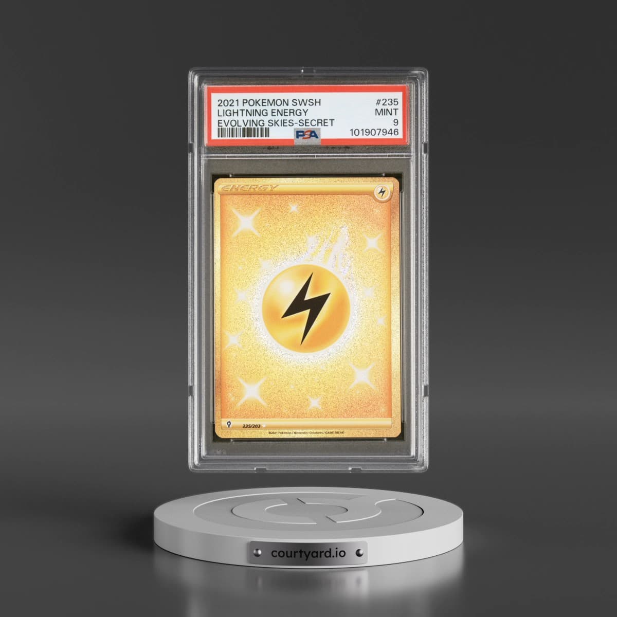 2021 Pokémon Sword & Shield Evolving Skies #235 Lightning Energy - Secret (PSA 9 MINT)