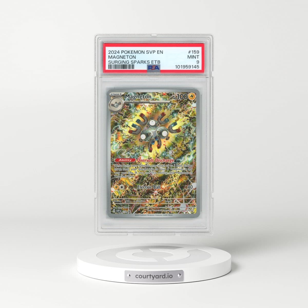 2024 Pokémon Svp EN-SV Black Star Promo #159 Magneton - Surging Sparks Elite Trainer Box (PSA 9 MINT)