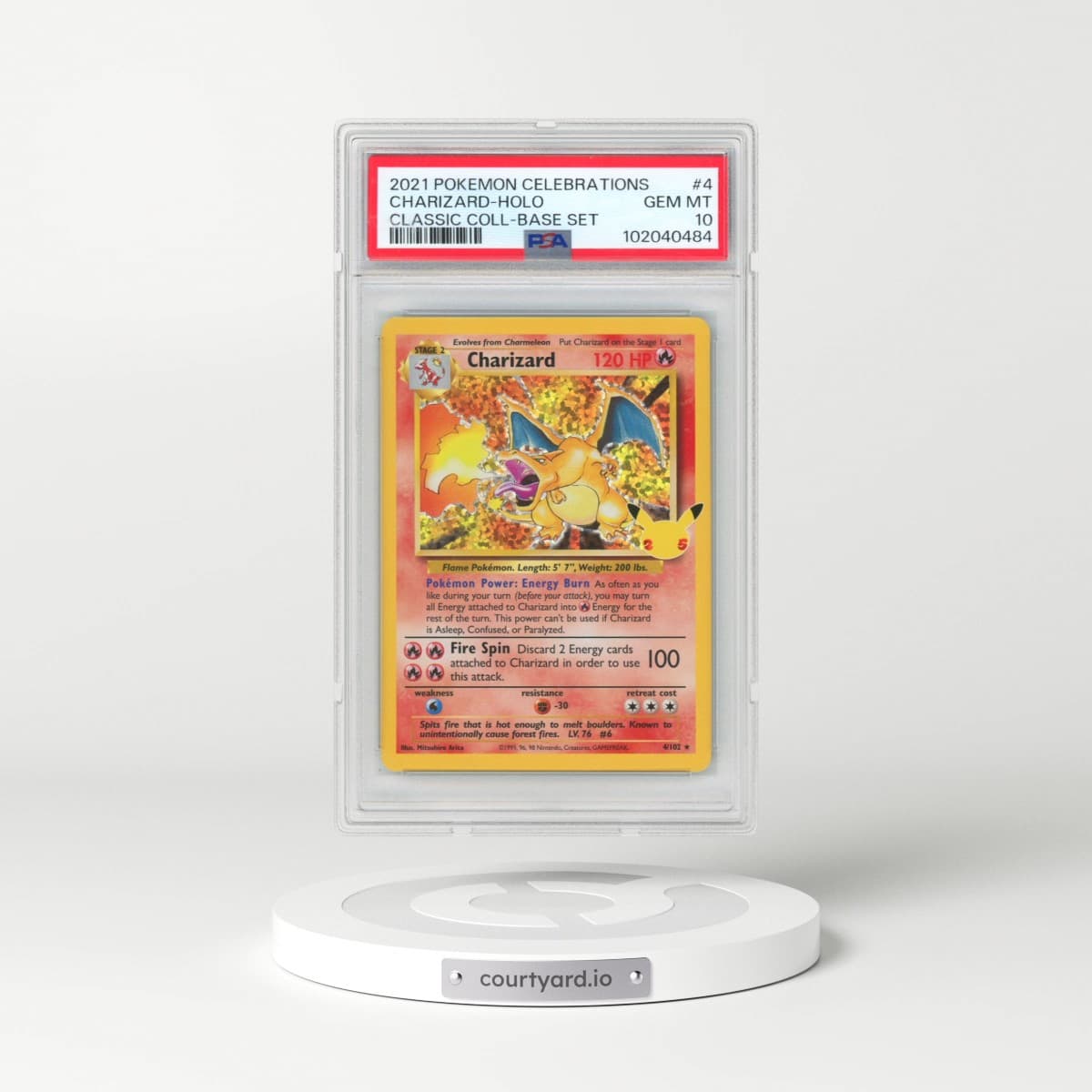 2021 Pokémon Celebrations Classic Collection #4 Charizard - Holo (PSA 10 GEM MINT)