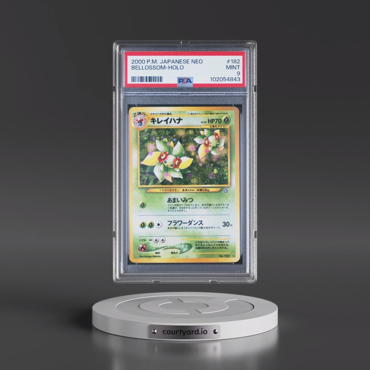 2000 Pokémon Neo #182 Bellossom - Holo (PSA 9 MINT)