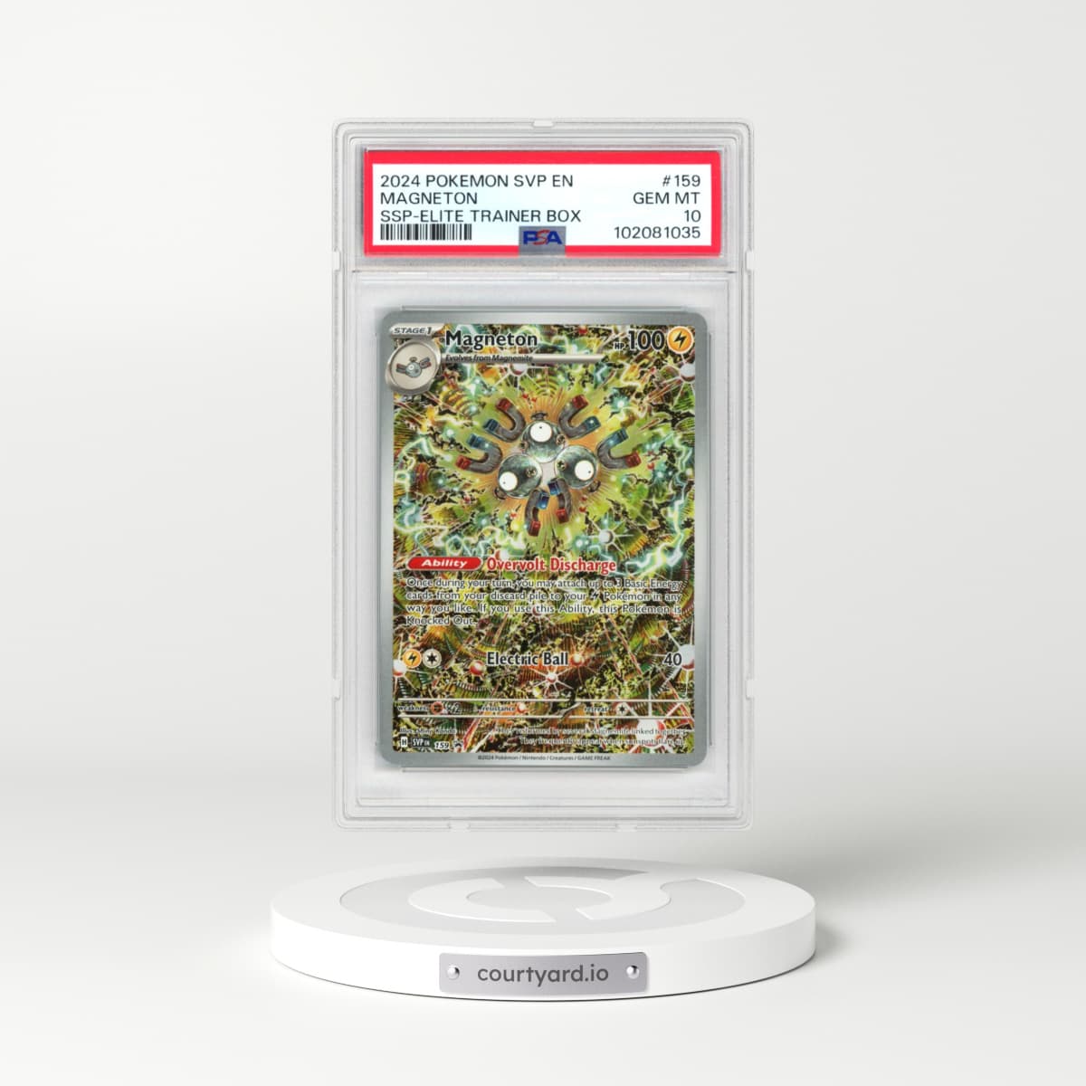 2024 Pokémon Svp EN-SV Black Star Promo #159 Magneton - Surging Sparks Elite Trainer Box (PSA 10 GEM MINT)