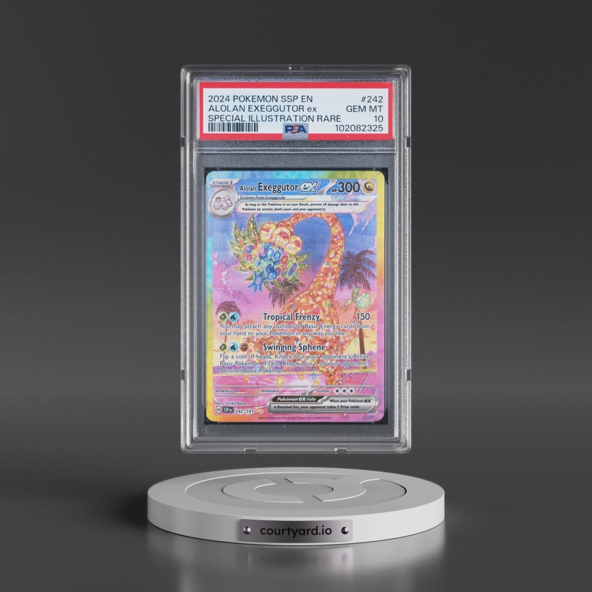 2024 Pokémon Ssp EN-Surging Sparks #242 Alolan Exeggutor EX - Holo Special Illustration Rare (PSA 10 GEM MINT)