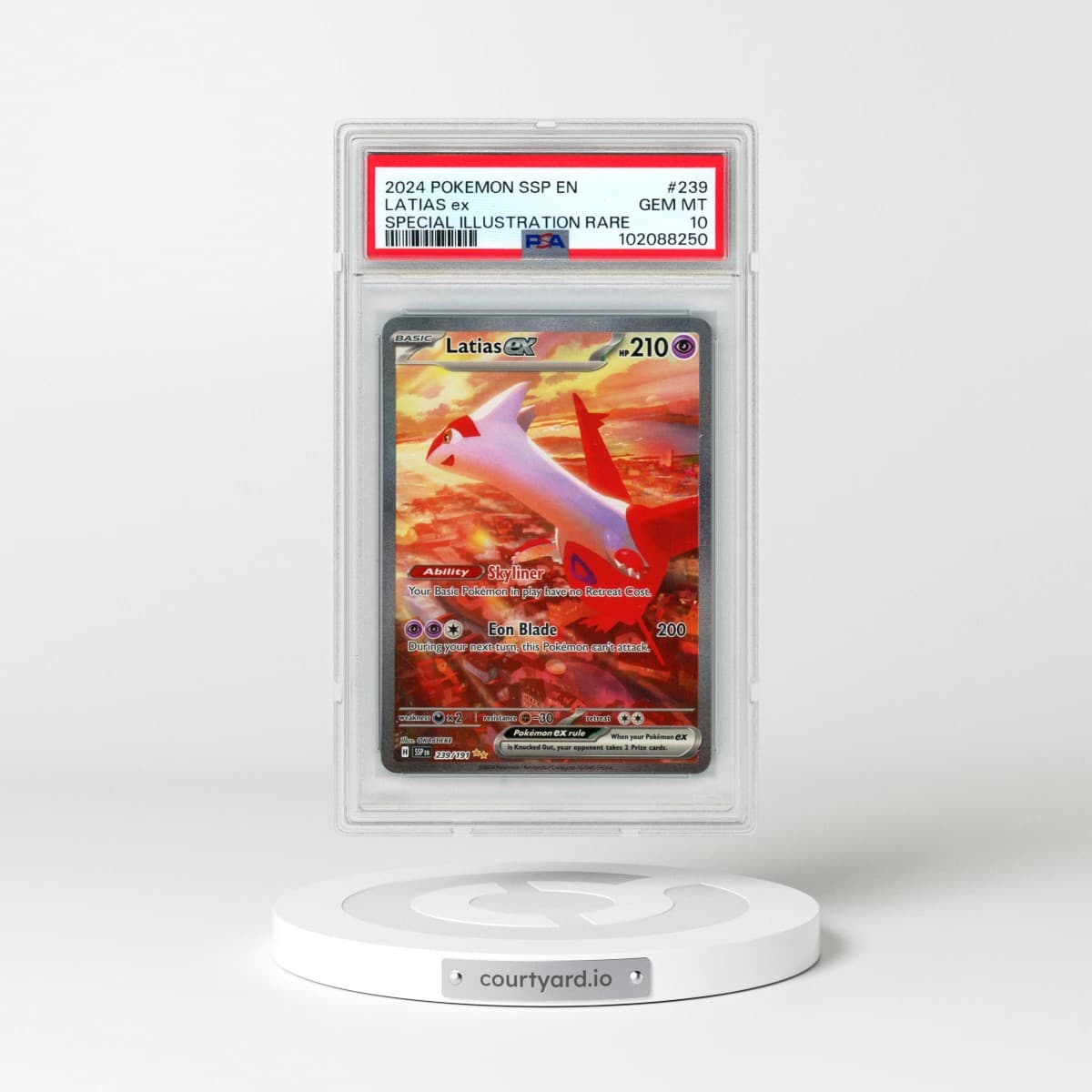 2024 Pokémon Ssp EN-Surging Sparks #239 Latias EX - Holo Special Illustration Rare (PSA 10 GEM MINT)
