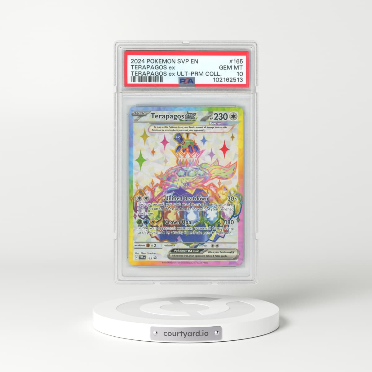 2024 Pokémon Svp EN-SV Black Star Promo #165 Terapagos EX - Holo Terapagos EX Ultra-Premium Collection (PSA 10 GEM MINT)