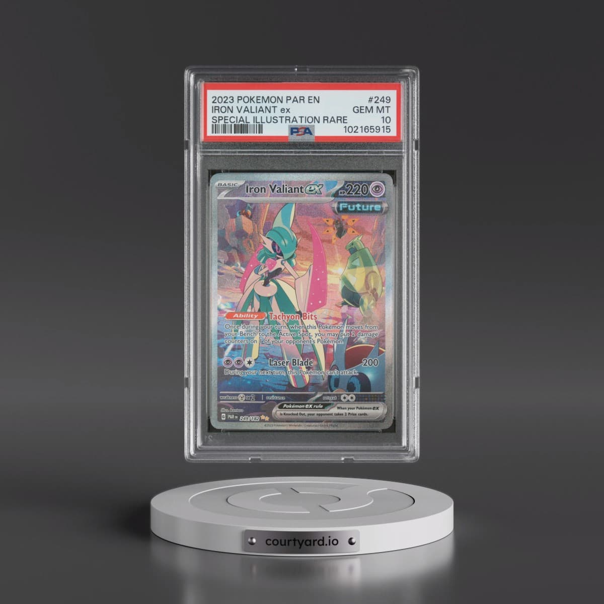 2023 Pokémon Par EN-Paradox Rift #249 Iron Valiant EX - Holo Special Illustration Rare (PSA 10 GEM MINT)