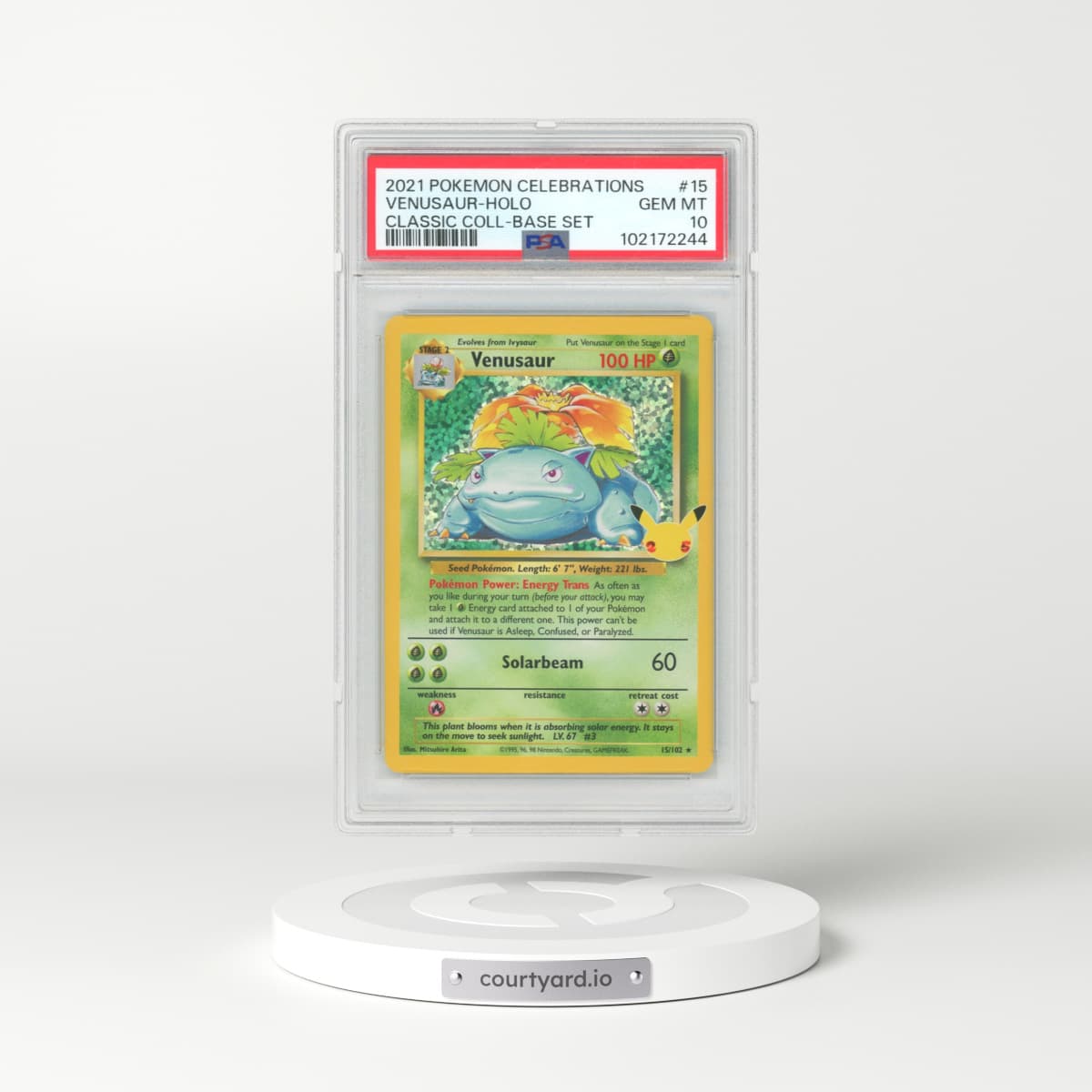 2021 Pokémon Celebrations Classic Collection #15 Venusaur - Holo (PSA 10 GEM MINT)