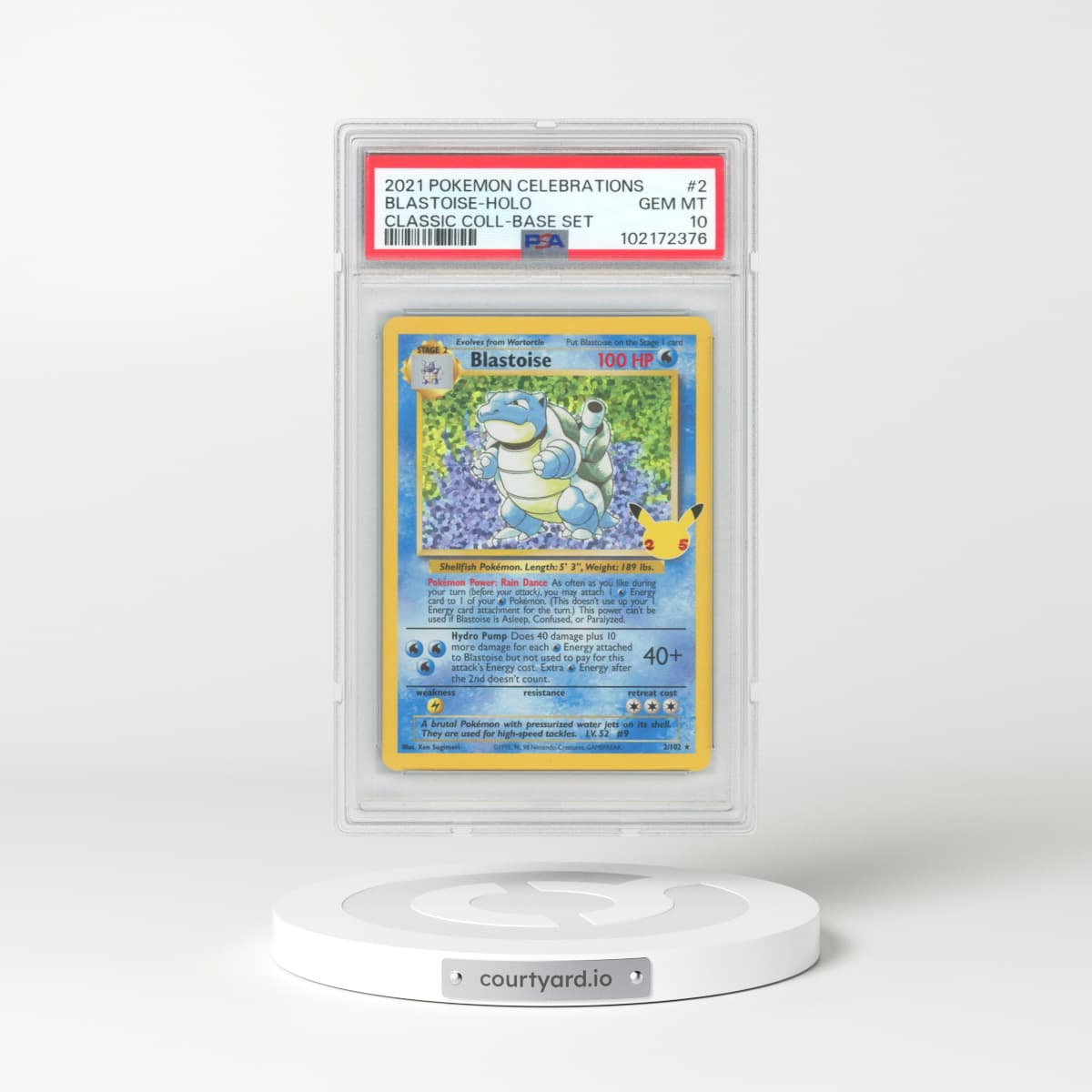 2021 Pokémon Celebrations Classic Collection #2 Blastoise - Holo (PSA 10 GEM MINT)