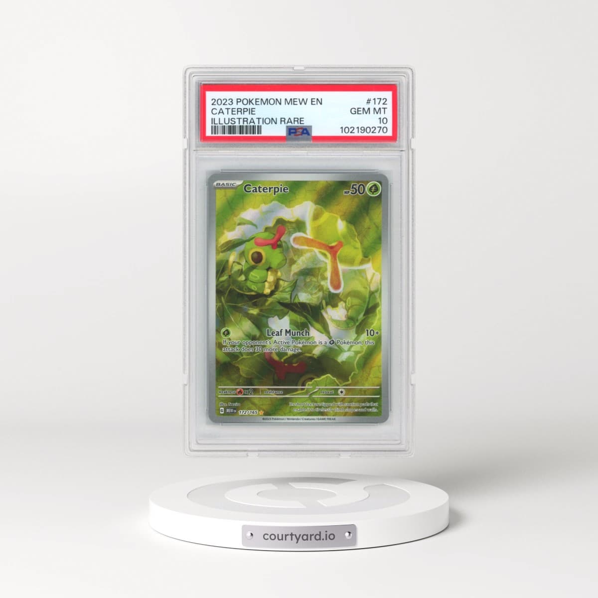 2023 Pokémon Mew EN-151 #172 Caterpie - Illustration Rare (PSA 10 GEM MINT)