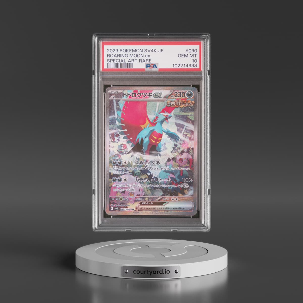 2023 Pokémon Sv4k-Ancient Roar #090 Roaring Moon EX - Holo Special Art Rare (PSA 10 GEM MINT)