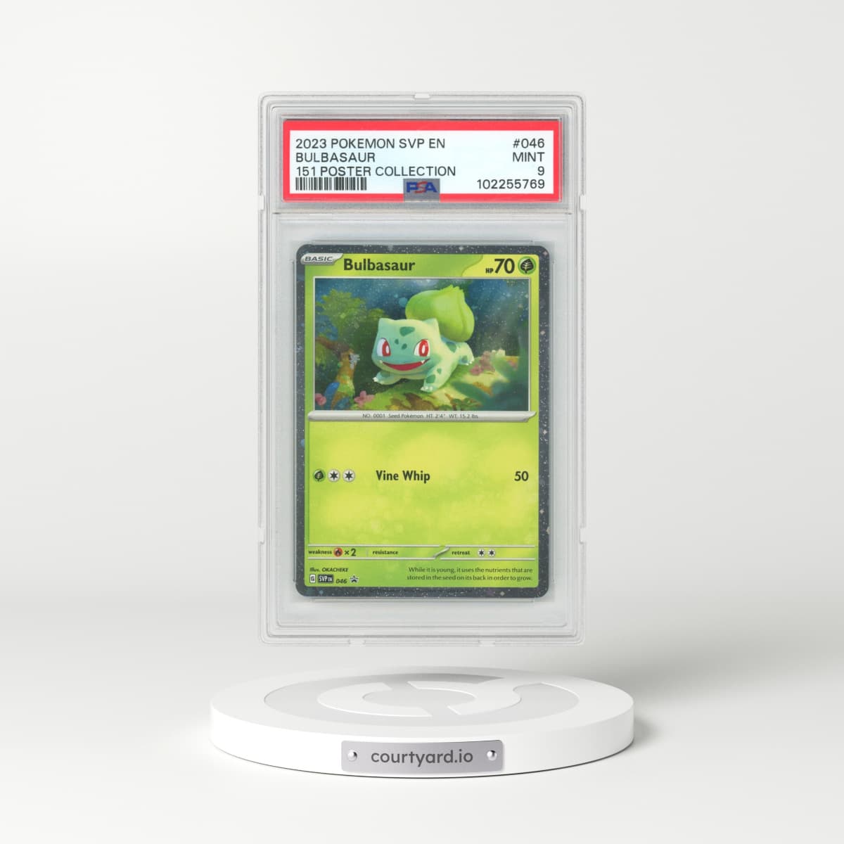 2023 Pokémon Svp EN-SV Black Star Promo #046 Bulbasaur - 151 Poster Collection (PSA 9 MINT)