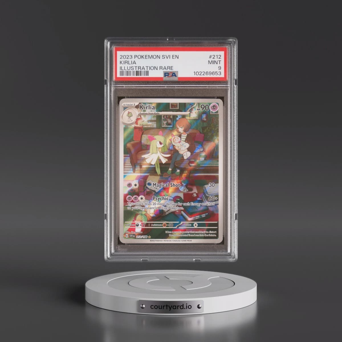 2023 Pokémon Svi EN-Scarlet & Violet #212 Kirlia - Illustration Rare (PSA 9 MINT)