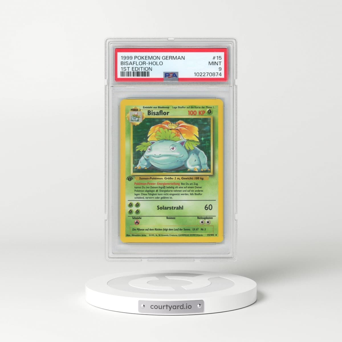 1999 Pokémon #15 Bisaflor - 1st Edition Holo (PSA 9 MINT)