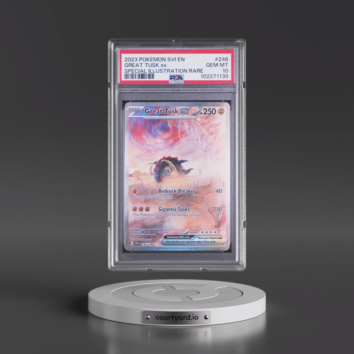2023 Pokémon Svi EN-Scarlet & Violet #246 Great Tusk EX - Holo Special Illustration Rare (PSA 10 GEM MINT)