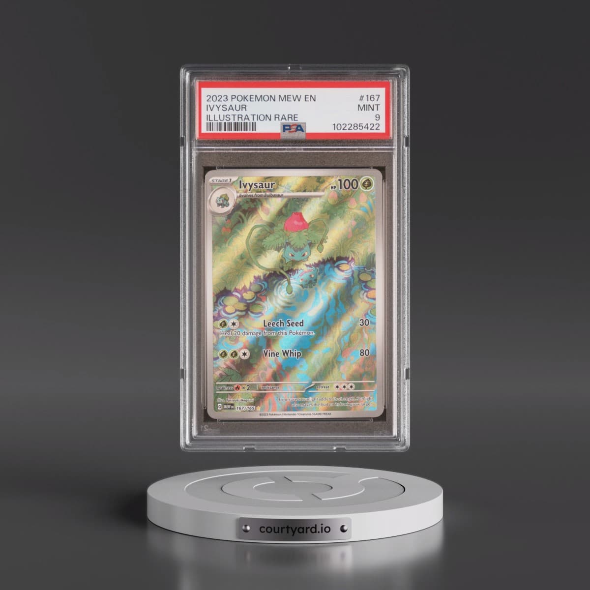 2023 Pokémon Mew EN-151 #167 Ivysaur - Illustration Rare (PSA 9 MINT)