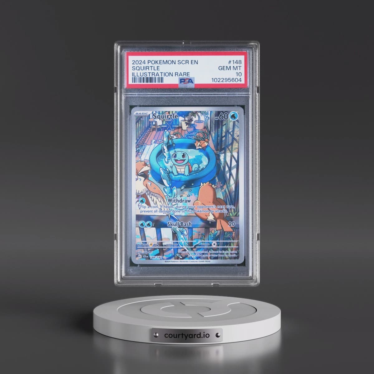 2024 Pokémon Scr EN-Stellar Crown #148 Squirtle - Illustration Rare (PSA 10 GEM MINT)