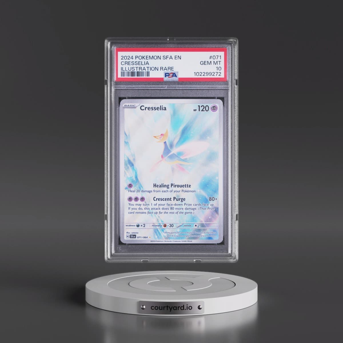 2024 Pokémon Sfa EN-Shrouded Fable #071 Cresselia - Illustration Rare (PSA 10 GEM MINT)