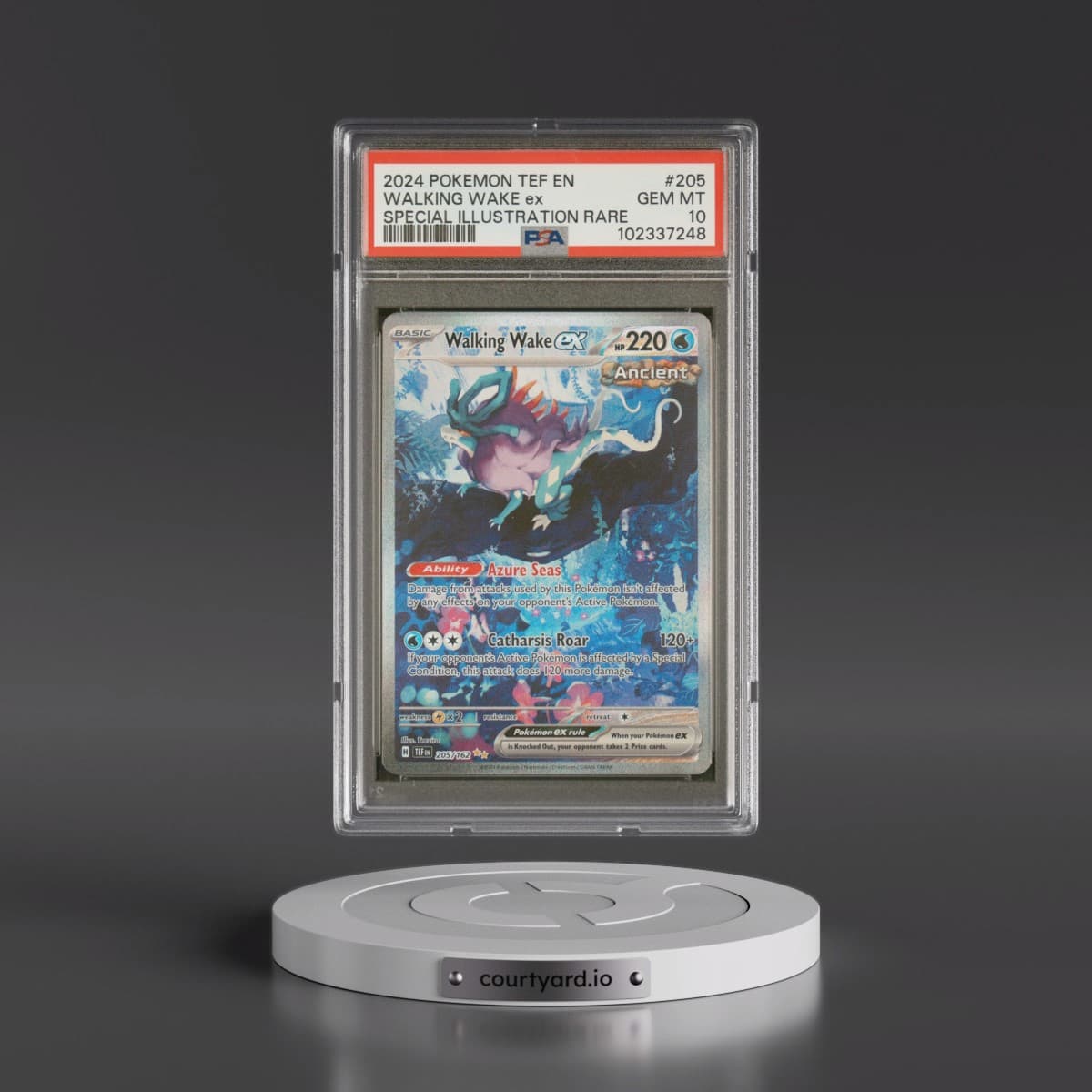 2024 Pokémon Tef EN-Temporal Forces #205 Walking Wake EX - Holo Special Illustration Rare (PSA 10 GEM MINT)