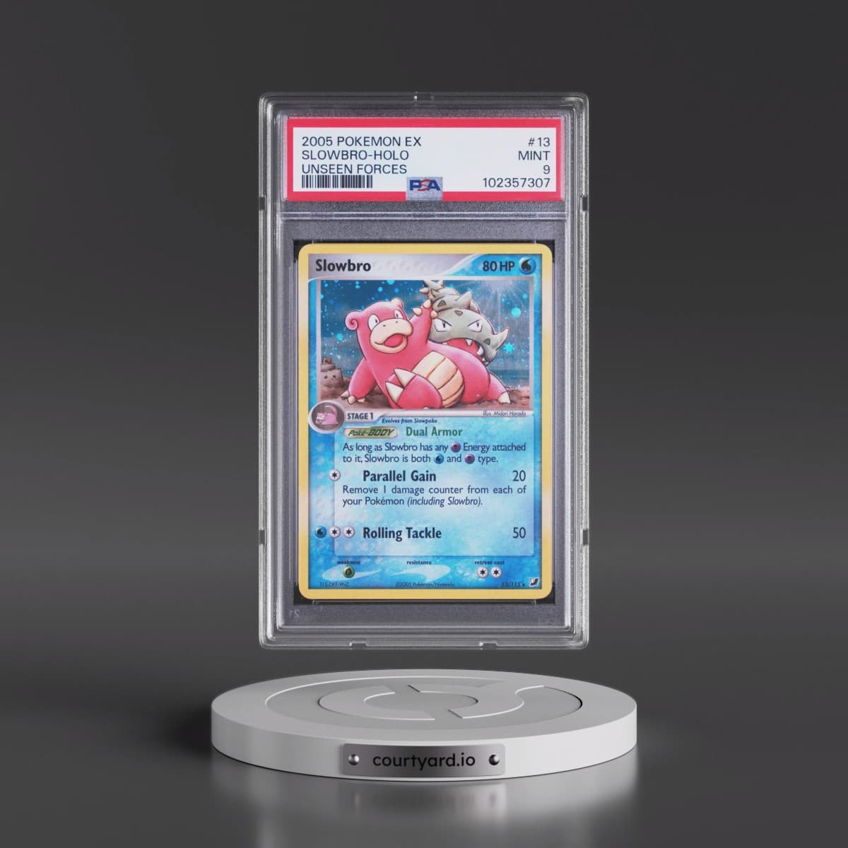 2005 Pokémon EX Unseen Forces #13 Slowbro - Holo (PSA 9 MINT)