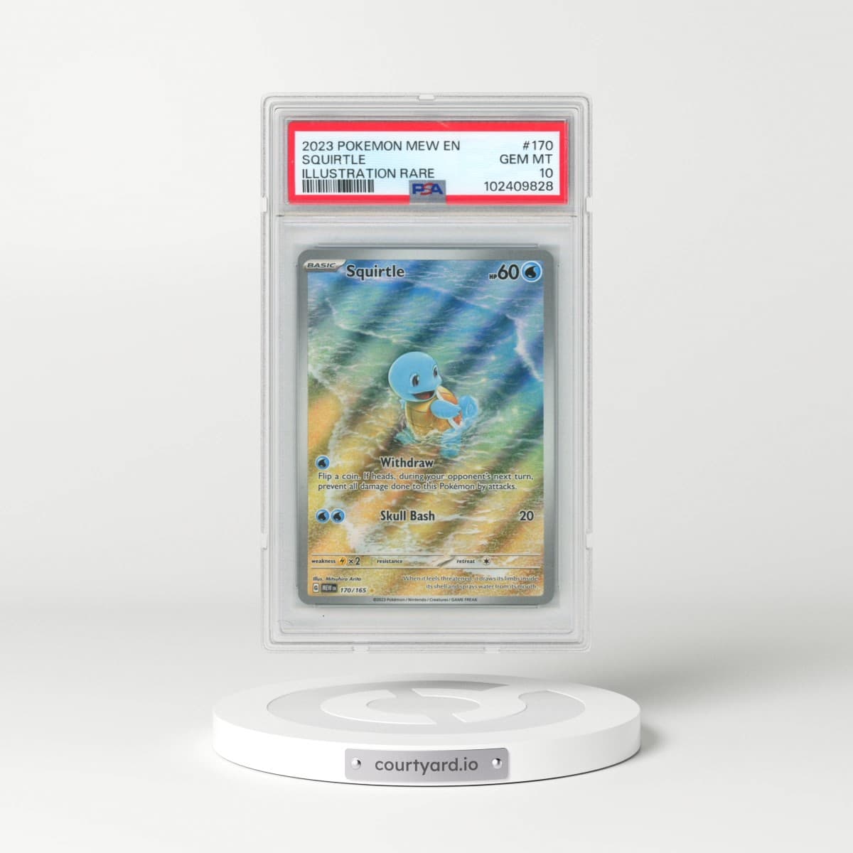 2023 Pokémon Mew EN-151 #170 Squirtle - Illustration Rare (PSA 10 GEM MINT)