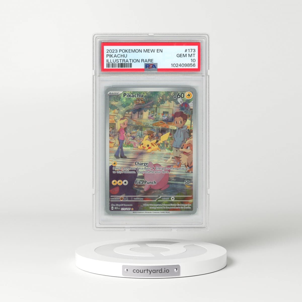 2023 Pokémon Mew EN-151 #173 Pikachu - Illustration Rare (PSA 10 GEM MINT)