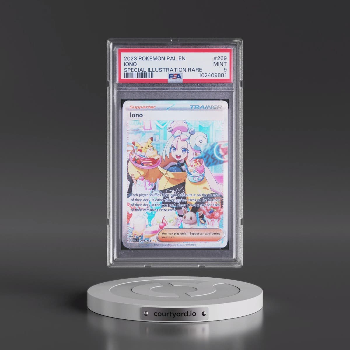 2023 Pokémon Pal EN-Paldea Evolved #269 Iono - Special Illustration Rare (PSA 9 MINT)